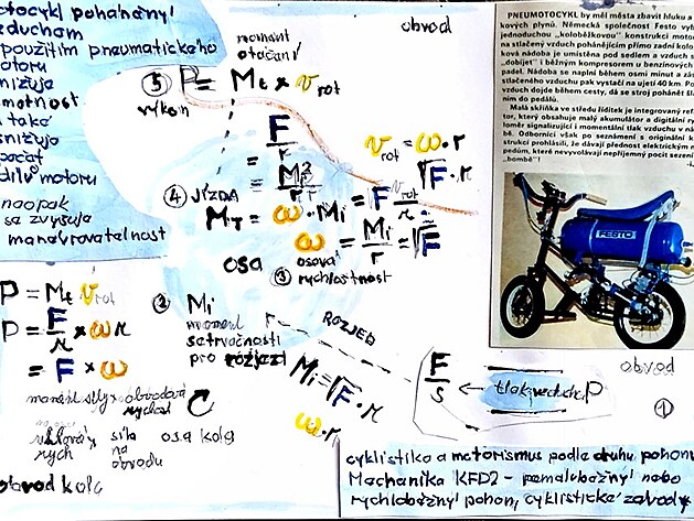 motocykl s pneumatickm pohonem