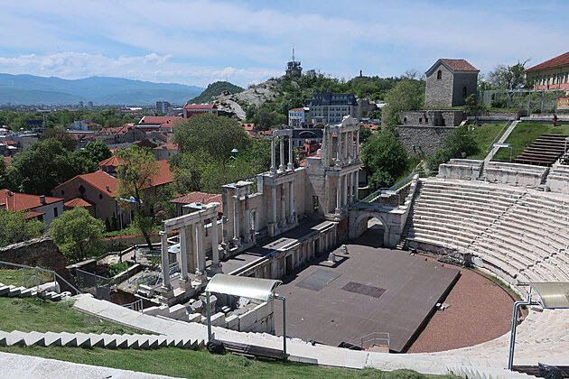 Zrestaurované antické divadlo v Plovdivu
