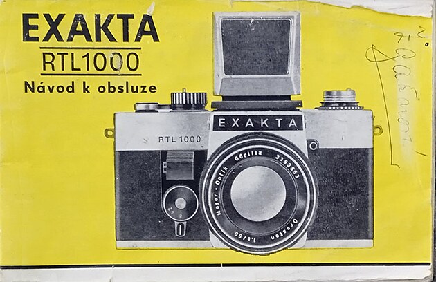 fotoapart EXAKTA RTL 1000, oblka nvodu