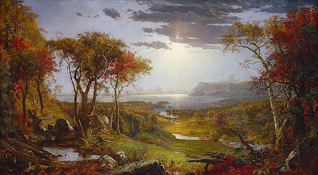 Podzim na ece Hudson, 1860,  Jasper Francis Cropsey