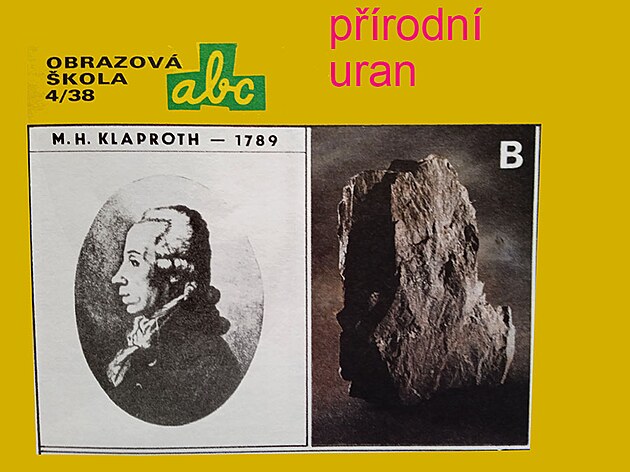 přírodní uran a M H. Klaproth - 1789
