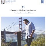 A je to oficiln; David a Burrito jsou zasnoubeni i na Facebooku.
