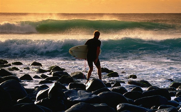 Plá u Lennox Head je jedna z nejpopulárnjích surfaských destinací...