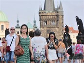 íntí turisté v Praze (11. srpna 2015)