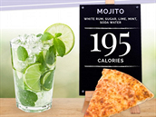 Mojito má stejn kalorií jako jeden kousek pizzy Margarity.