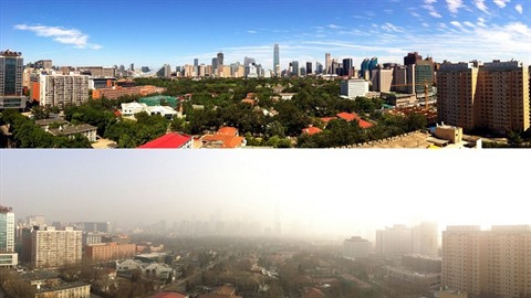 Na krásn modrou oblohu a istý vzduch si v Pekingu budeme zase muset pár let...
