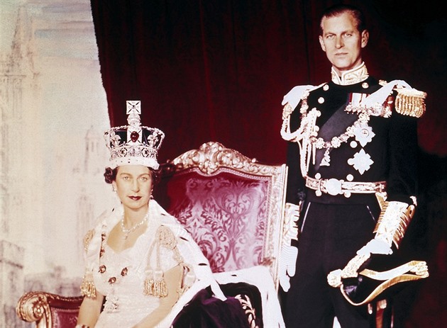 Korunovační portrét Jejího Veličenstva královny Alžběty II. a Jeho královské...
