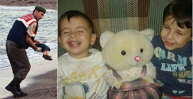 Brati Galip (5) a Aylan Kurdi (3) utonuli v moi spolu s jejich matkou. Snímek...