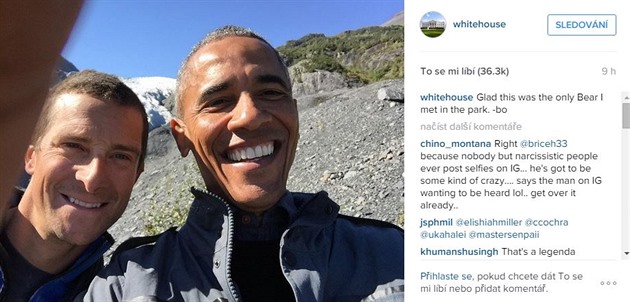 Obama se setkal s populrnm dobrodruhem Bearem Gryllsem.