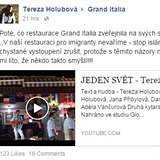 Psnikka Tereza Holubov zruila plnovan vystoupen v restauraci. Stejn...