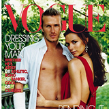Victoria a Beckham na obálce Vogue z roku 2003.
