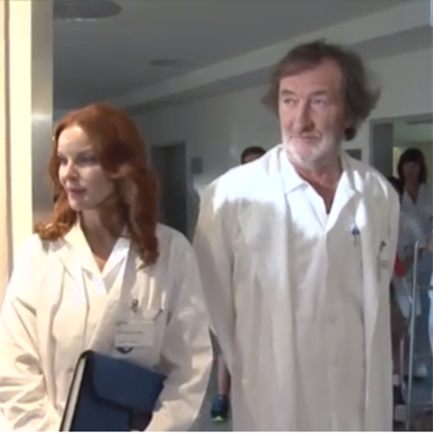 Marcia Cross a Bolek Polvka bhem naten.