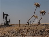 Ropná pole na severu Sýrie.