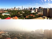 Na krásn modrou oblohu a istý vzduch si v Pekingu budeme zase muset pár let...