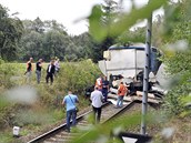 Osobní vlak se s dodávkou srazil na Jihlavsku.