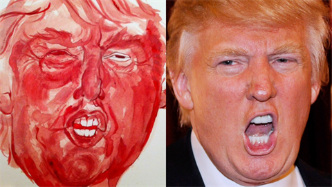 Sarah Levy namalovala Donalda Trumpa. Menstruaní krví.