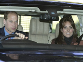 Britský královský pár míil na bohoslubu.