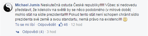 Reakce eskho internetu na trenrky nad hradem.