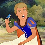 Donald Trump jako Snhurka ve na ptka.