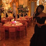 Michelle Obama sklz chvlu za svj elegantn look.