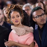 Rihanna na přehlídce Christian Dior.