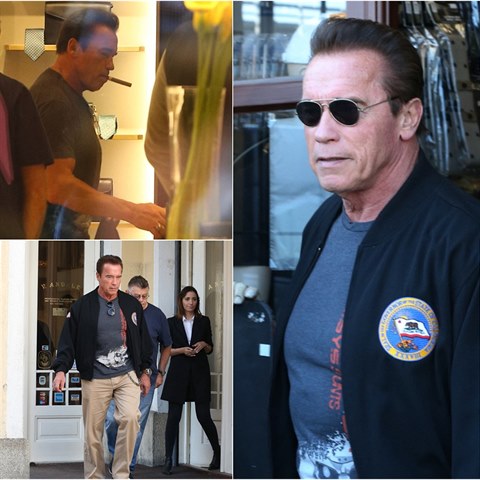 Arnold Schwarzenegger na nkupech.