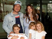 Jamie Oliver s dcerami.