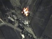 Rusové zveejnili snímky bombardování v Sýrii.