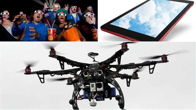Vilmy ve 3D, drony s kamerami nebo tablety - dnes bné vci, které se objevili...