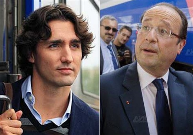 Justin Trudeau a Francois Hollande