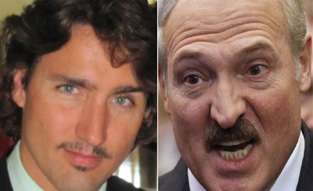 Justin Trudeau a Alexandr Lukaenko