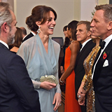 Kate se bhem premiry setkala s pedstavitelem Jamese Bonda Danielem Craigem.