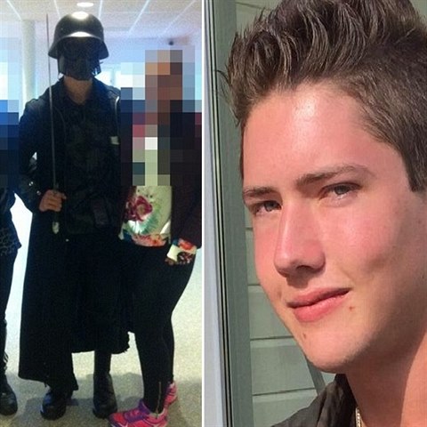 Jednadvacetilet Anton Lundin-Petterson v masce meem napadl celkem 4 lidi na...