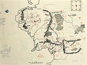 Nala se mapa Stedozem s run psanými poznámkami J. R. R. Tolkiena.