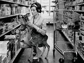 Audrey Hepburn si la nakoupit a mimojiné má s sebou i koloucha.