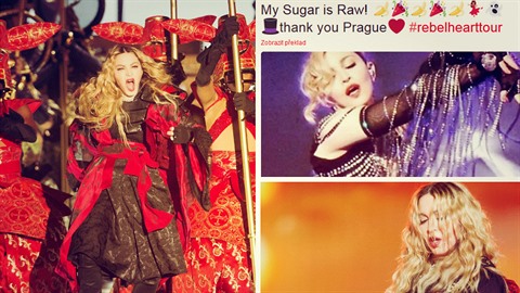Madonna po sobotním koncertu podkovala Praze prostednictvím sociálních sítí.