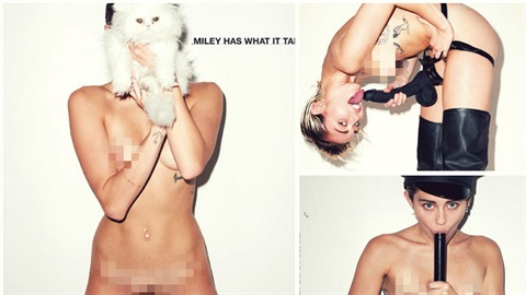 Miley nafotila asi nejkontroverznjí snímky své kariéry.