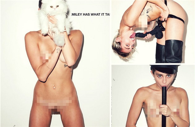 Miley nafotila asi nejkontroverznjí snímky své kariéry.