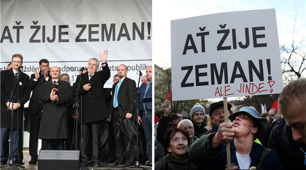 Milo Zeman na jednom pódiu s Martinem Konvikou a Markem ernochem.
