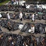 Mrtv po vbuchu bomby v beslansk kole.