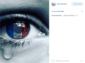 Zpvaka byla jednou z celebrit, kteí na Instagramu vyjadovali solidaritu...