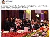 Pítomnosti Radka Pokorného v Sobotkov delegaci si viml noviná Erik Best....