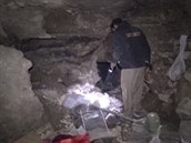Jeskyn v tunelech byly uzpsobeny k vaení i pespávání.