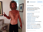 Hollywoodský herec se se svým tlem pochlubil na Instagramu.