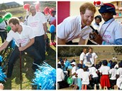 Princ Harry navtívil africké dti z Mamohato Childrens Centre.