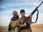 Kurdský generál se synem.