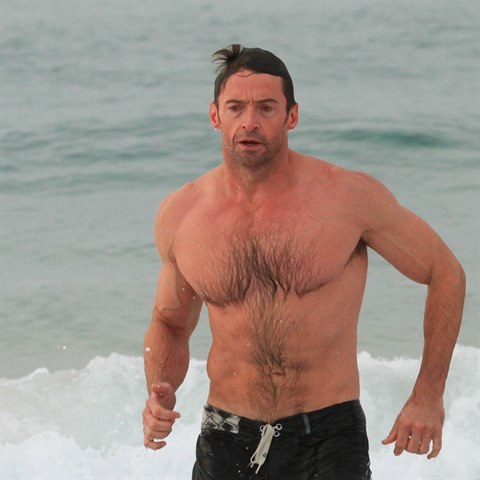 Jackman na pl�i v Austr�lii.