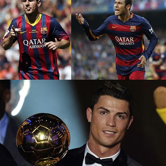 Zlatý mí vyhraje jeden z trojice: Messi, Neymar a Ronaldo.