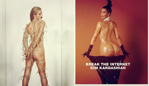 Paris Hilton se svlékla pro Paper magazine po vzoru Kim Kardashian.