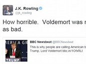 I autorka Harryho Pottera J.K. Rowlingová se nezdráhá oznait Trumpa za...